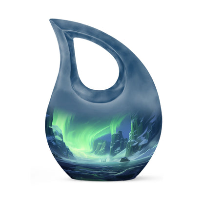 Northern Lights memorial urn