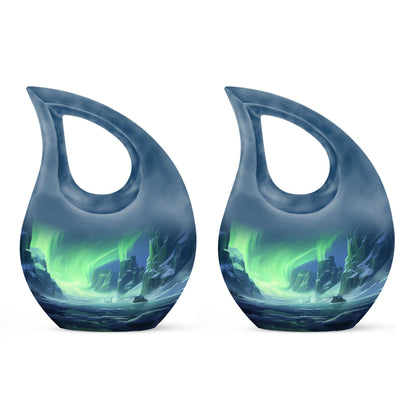 Northern Lights memorial urn