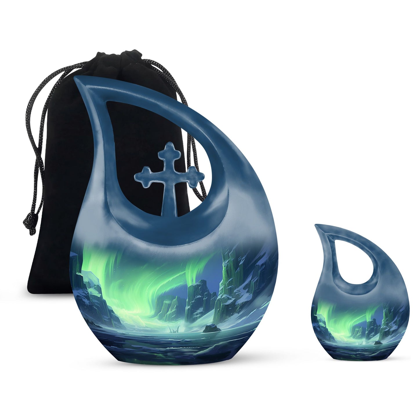Northern Lights memorial urn