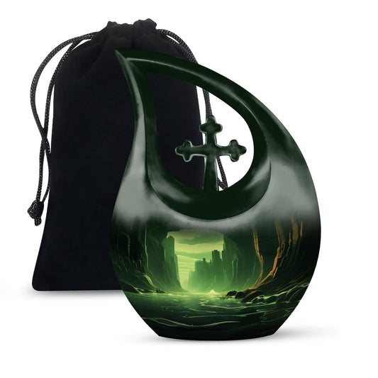 10-inch Emerald Glow Urn