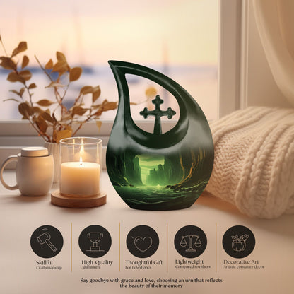 10-inch Emerald Glow Urn