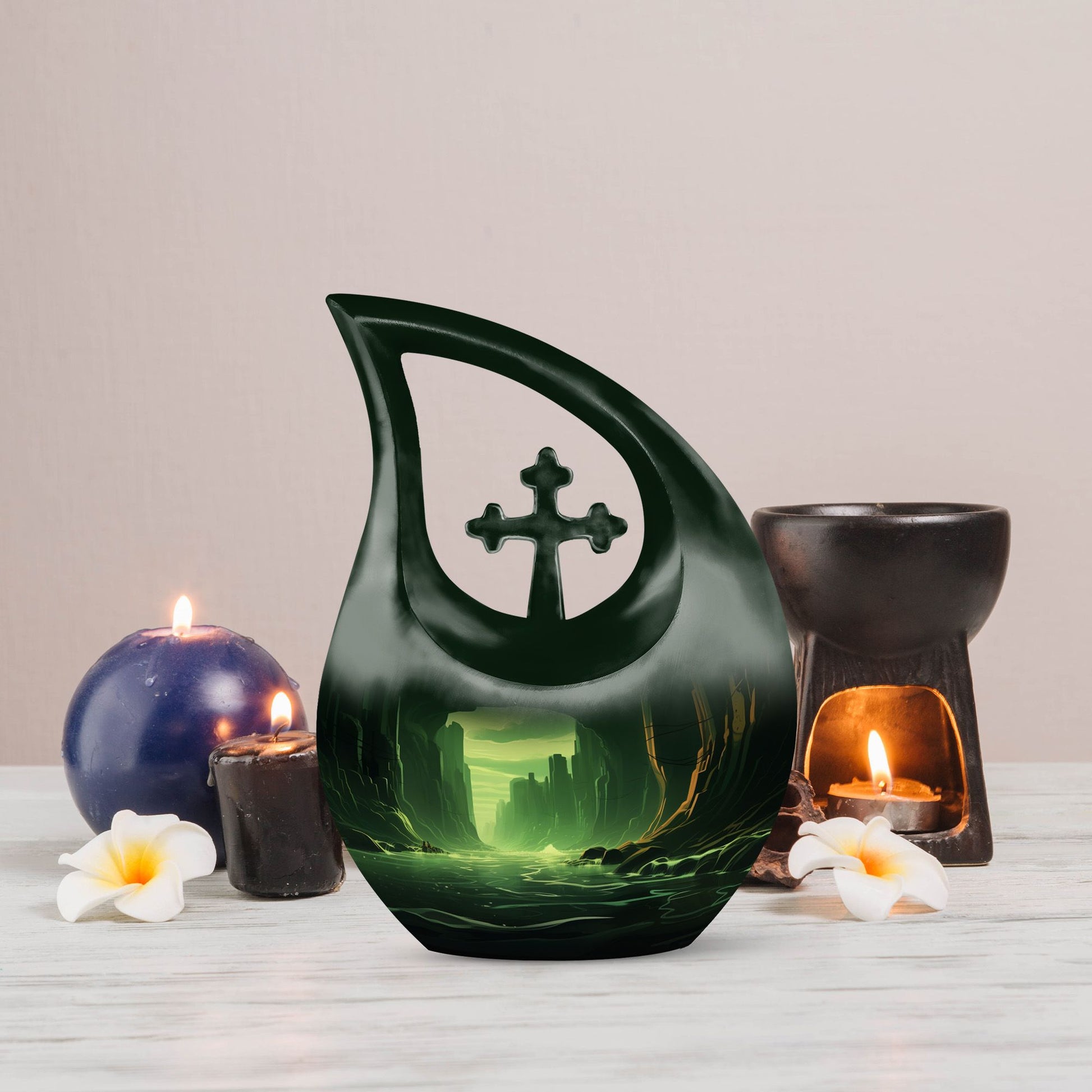 10-inch Emerald Glow Urn