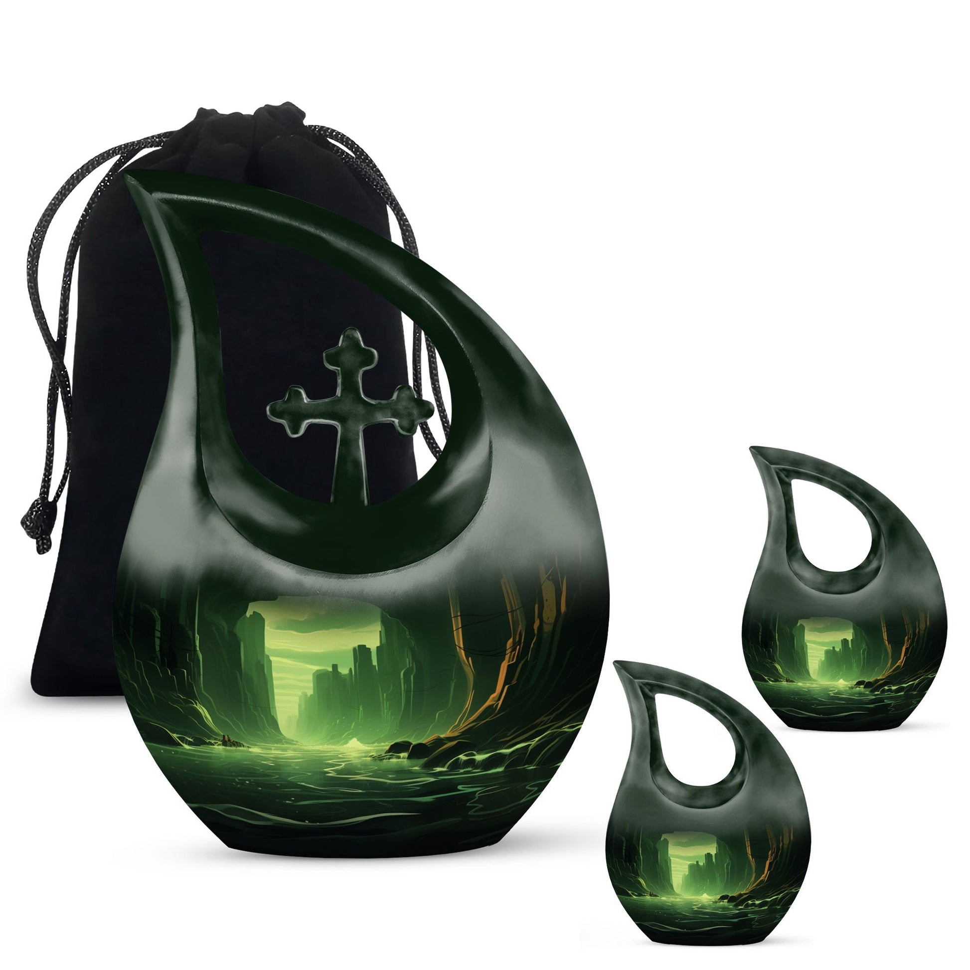 10-inch Emerald Glow Urn