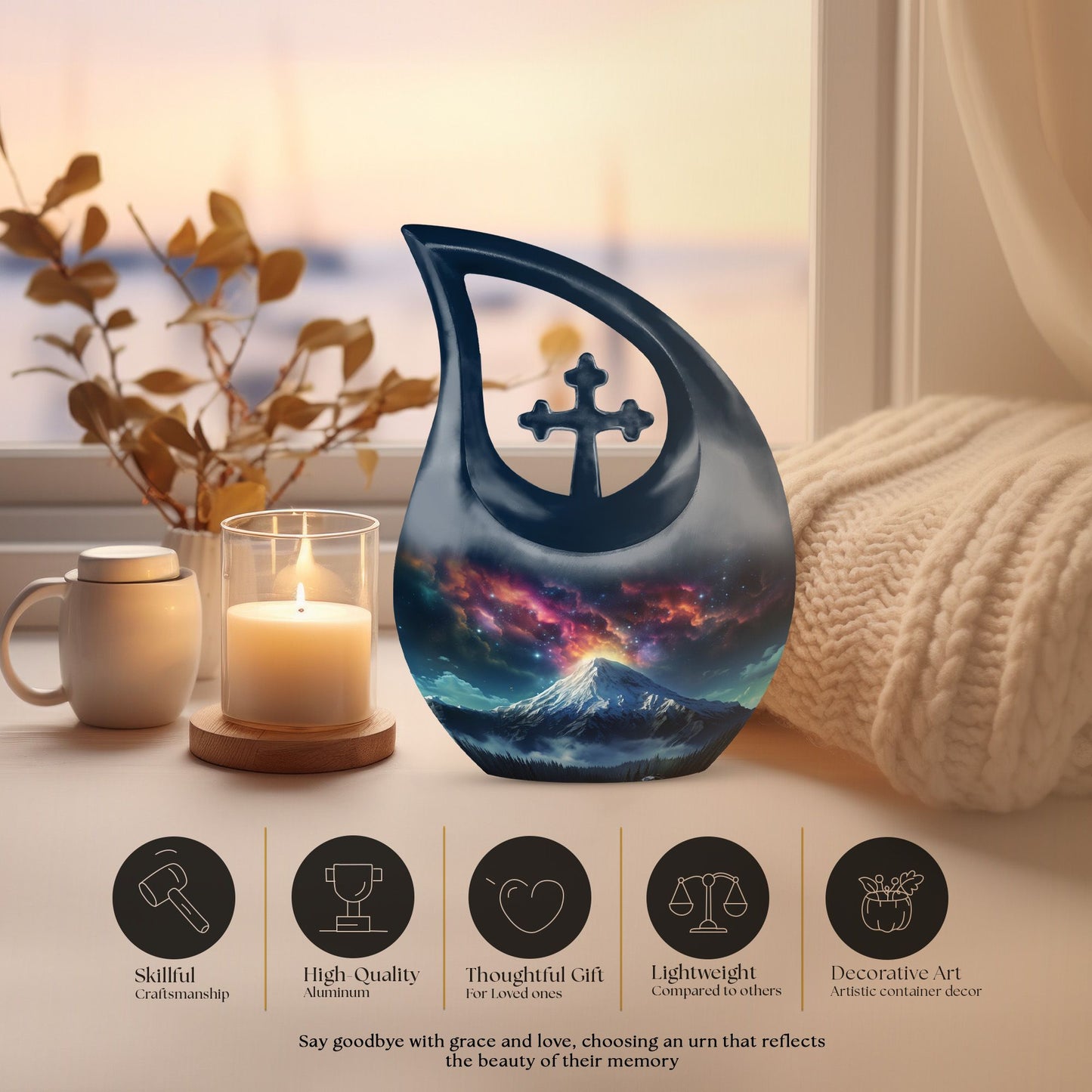 10-inch Starry Skies Over Urn 