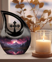 Crimson Skies Over themed Aluminium Memorial Urn
