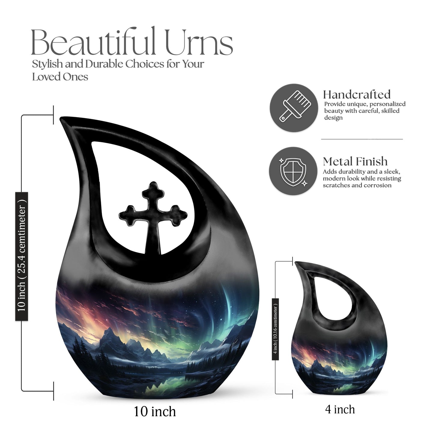 10-inch Aurora Miracles Over Urn 