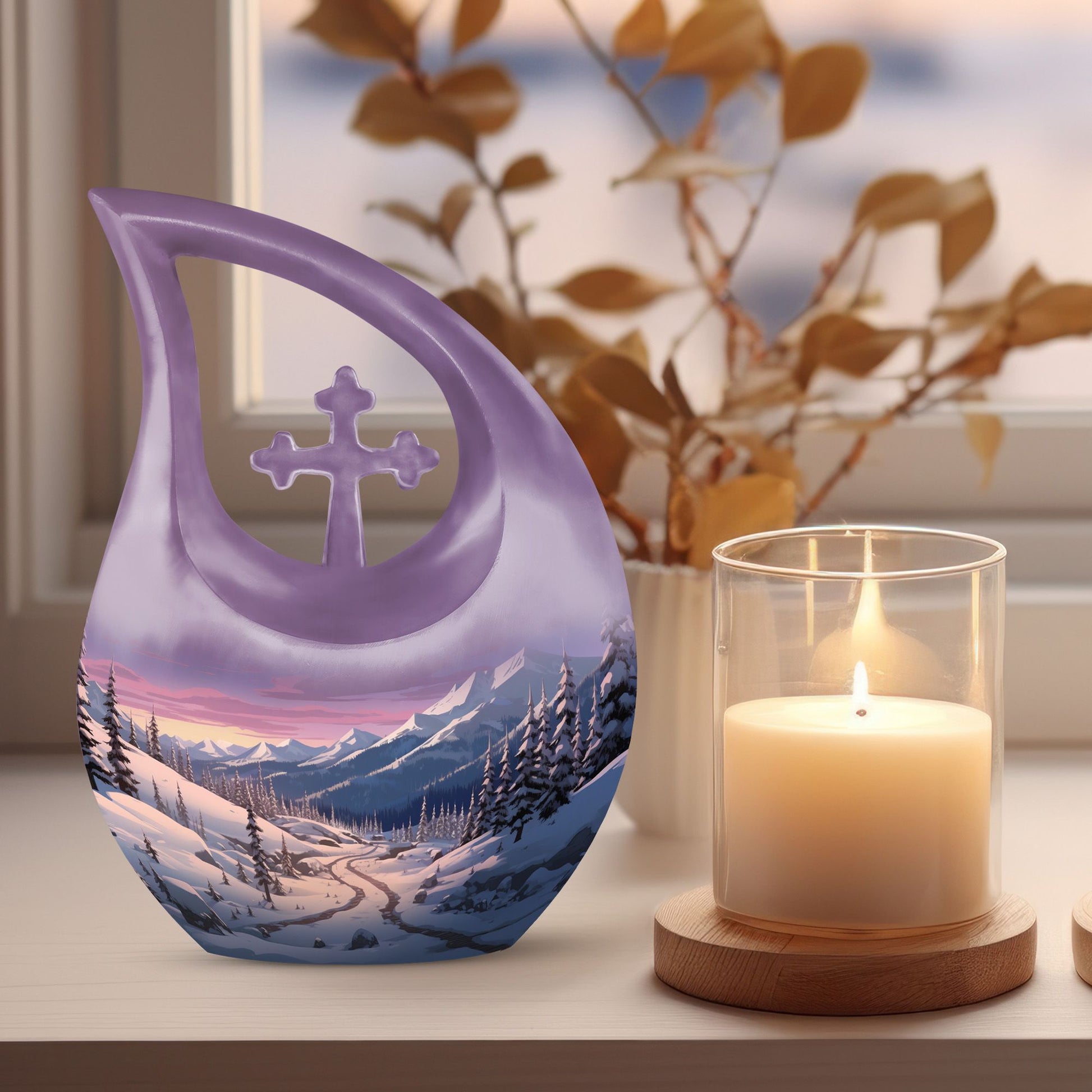 Winter's Graceful Slumber Urn,