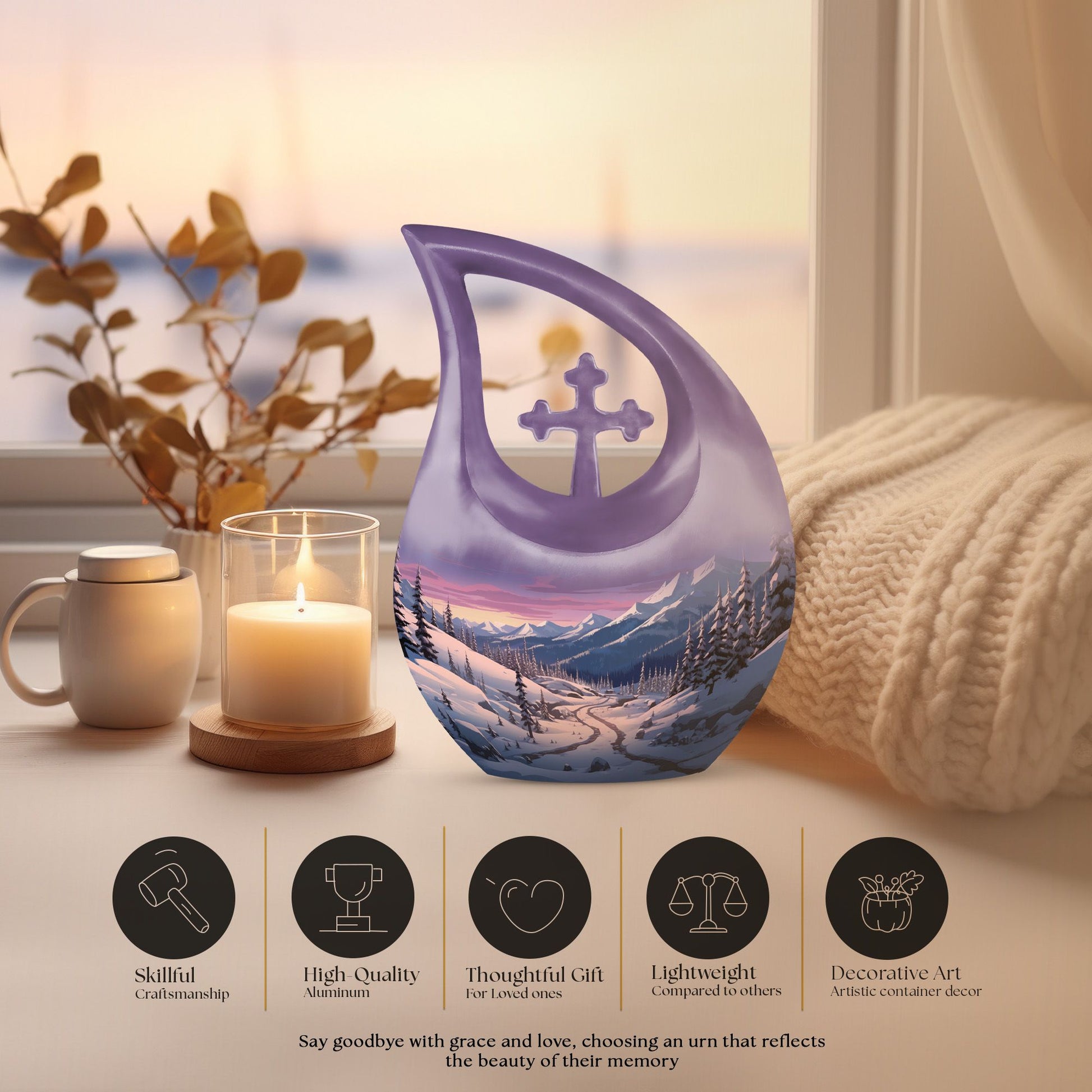 Winter's Graceful Slumber Urn,