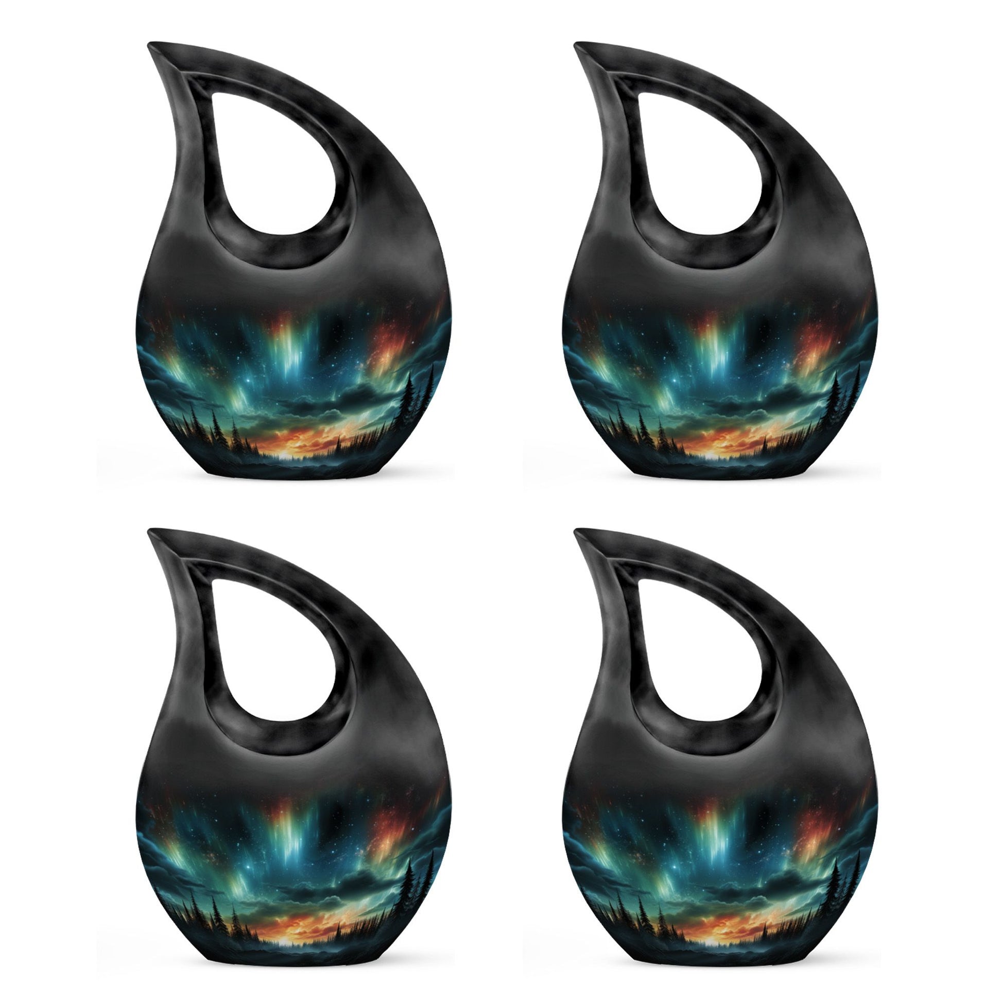 Large 10-inch aluminium memorial urn