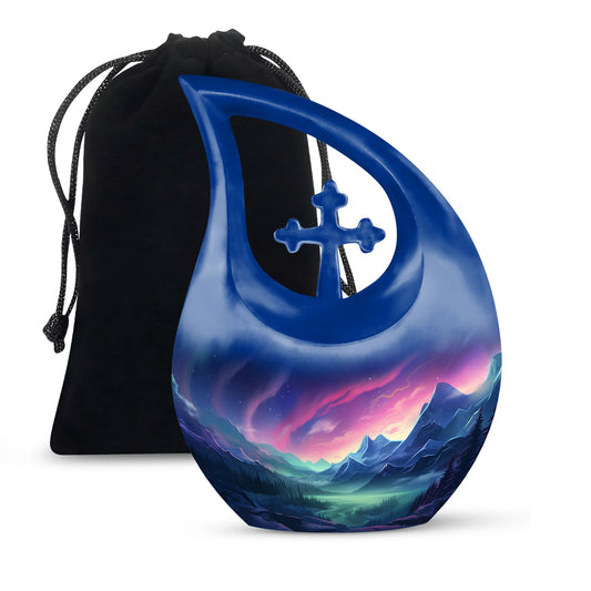 Twilight Serenade In Large Cross Drop urn, 