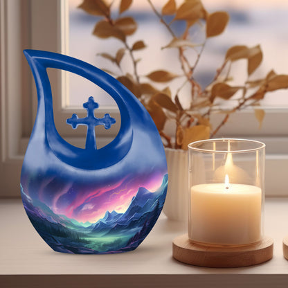 Twilight Serenade In Large Cross Drop urn, 