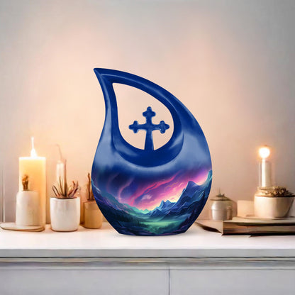 Twilight Serenade In Large Cross Drop urn, 
