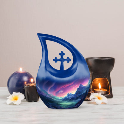 Twilight Serenade In Large Cross Drop urn, 