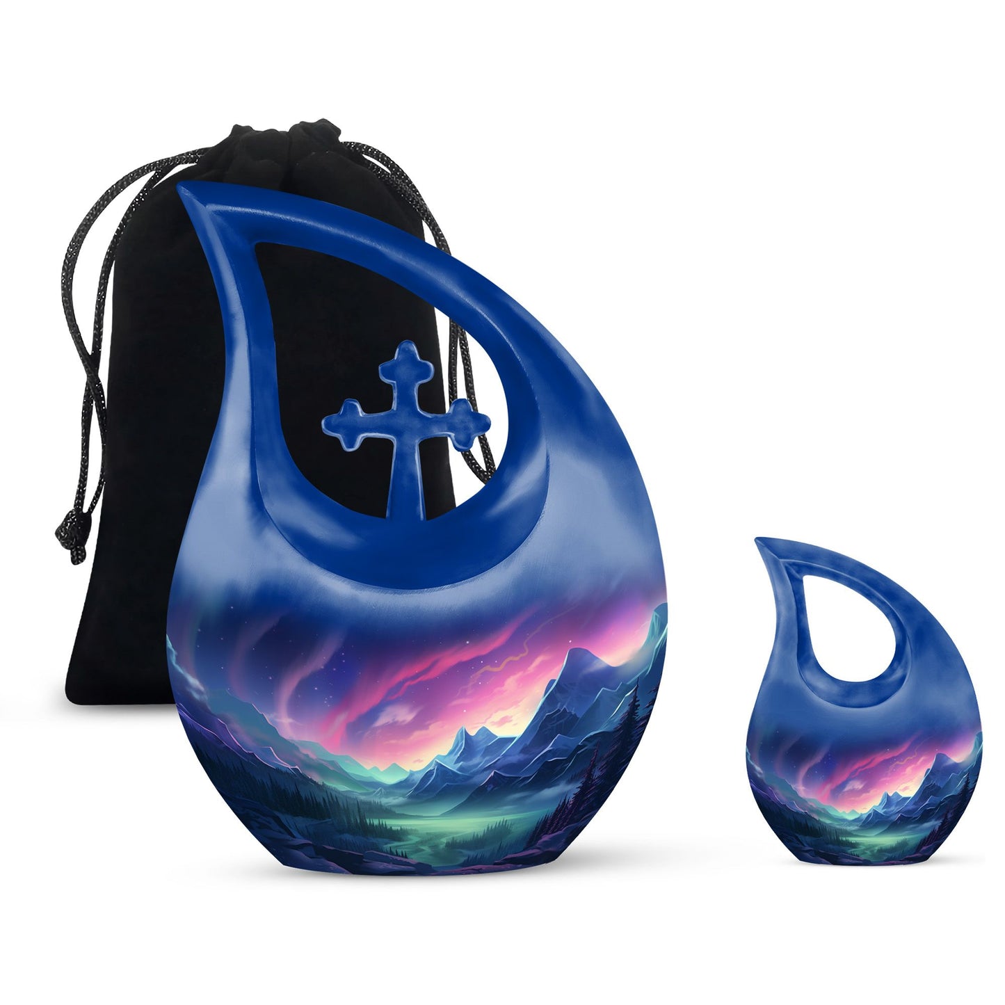 Twilight Serenade In Large Cross Drop urn, 