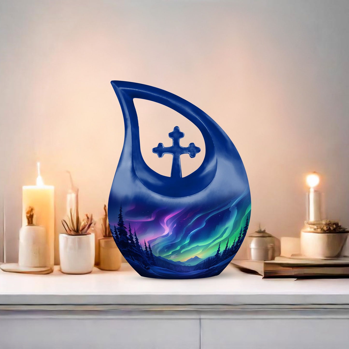 10 inch Aurora Over Silent Urn