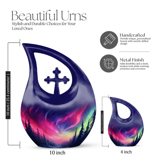 10-inch Cosmic Blaze Over urn 