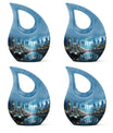10-inch Aluminium Cityscape At Dusk Urn 