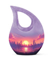 10-inch Urban Oasis, purple Cross Drop design large urn 