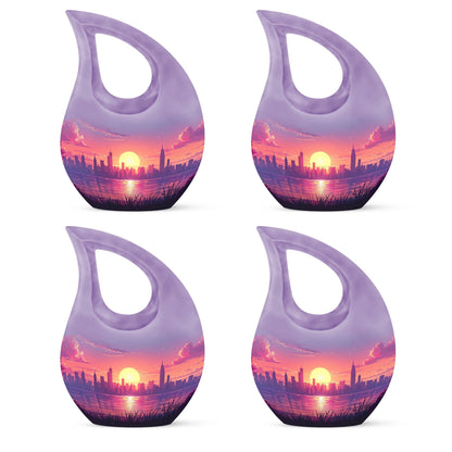 10-inch Urban Oasis, purple Cross Drop design large urn 