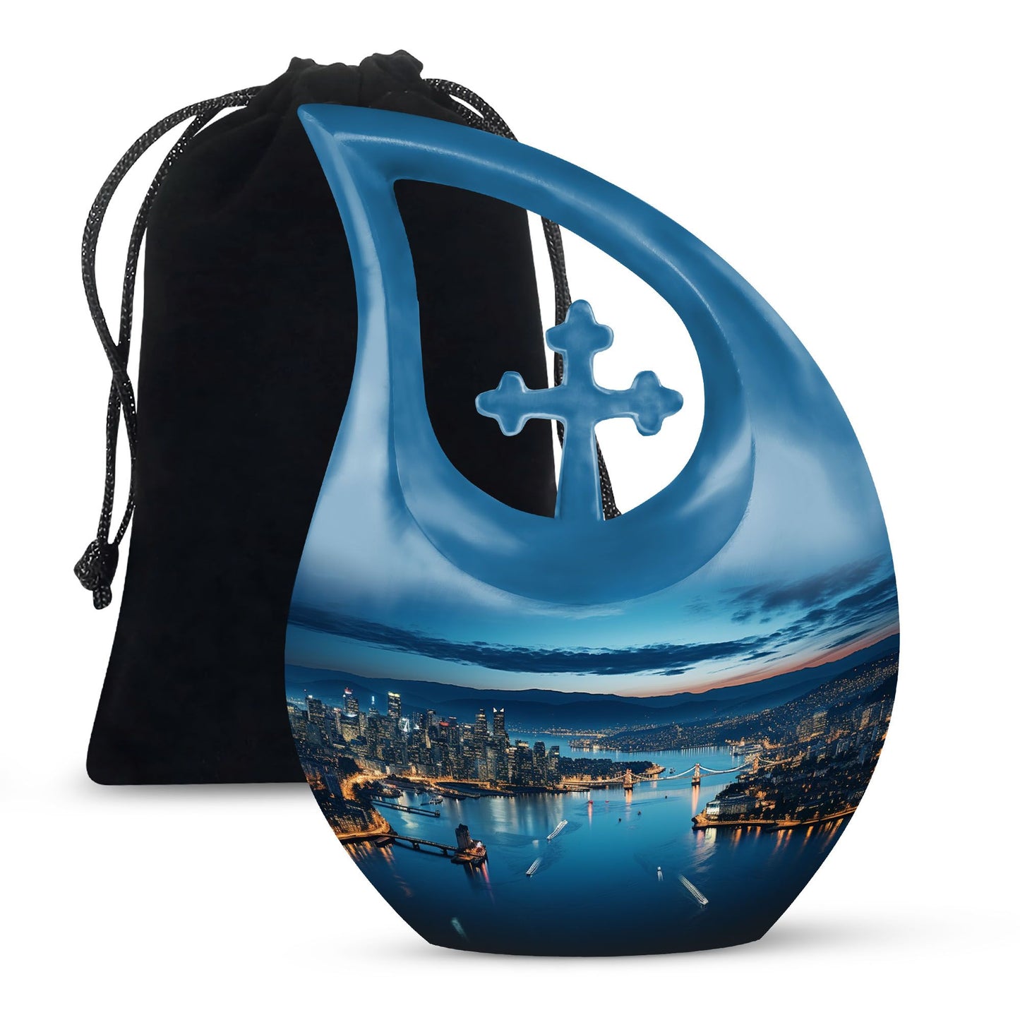 10-inch Cross Drop memorial urn