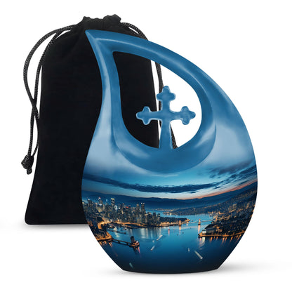 10-inch Cross Drop memorial urn