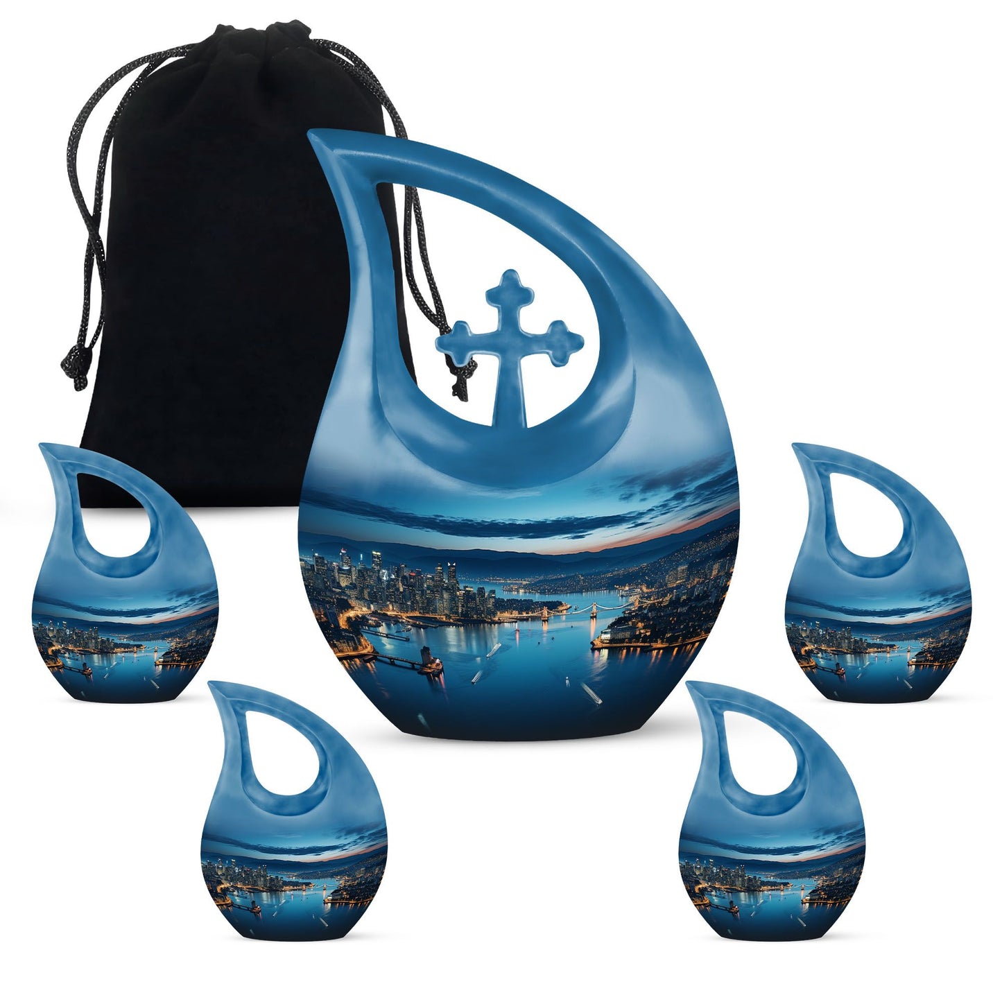 10-inch Cross Drop memorial urn