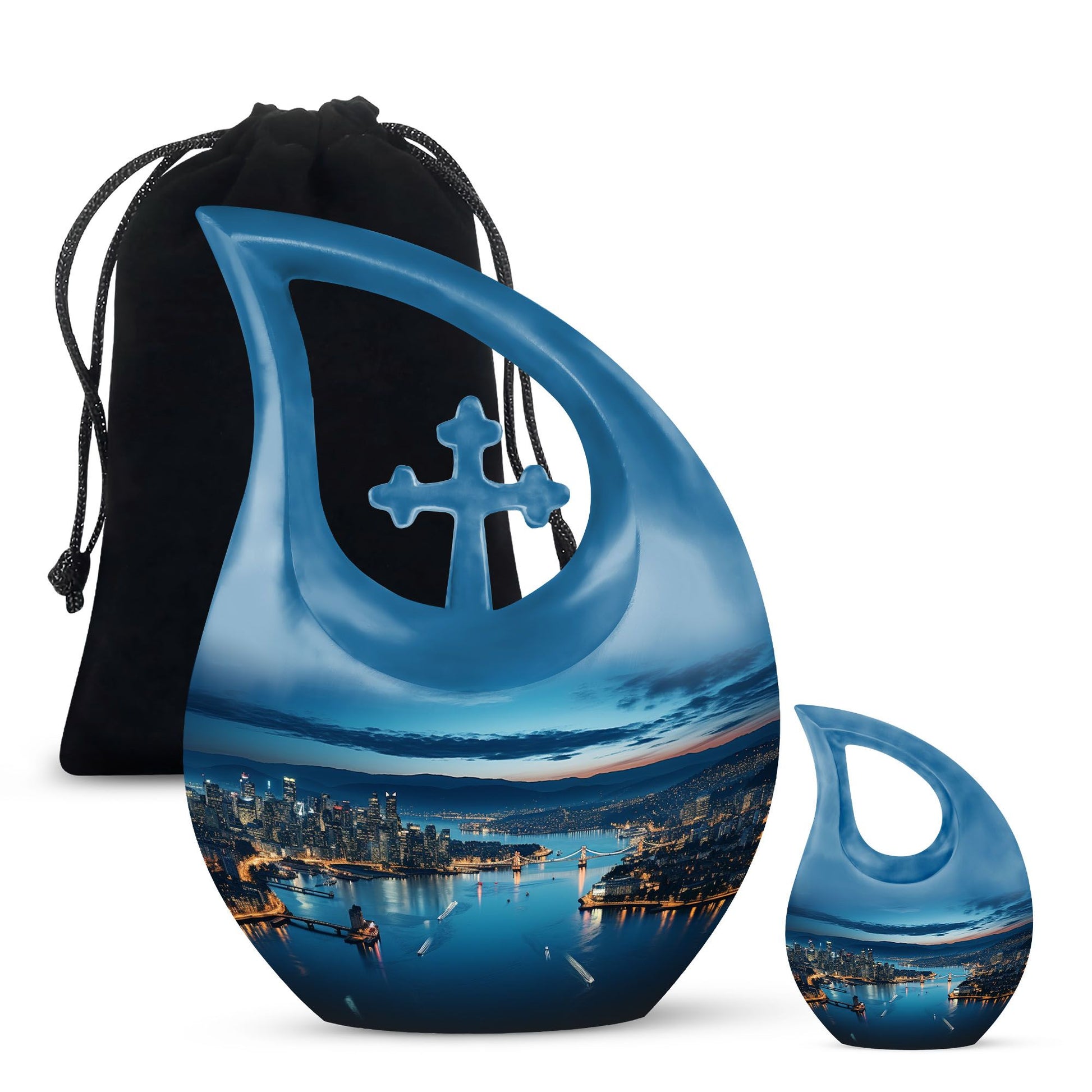 10-inch Cross Drop memorial urn