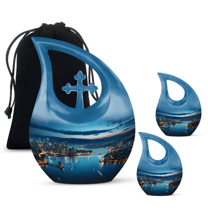 10-inch Cross Drop memorial urn