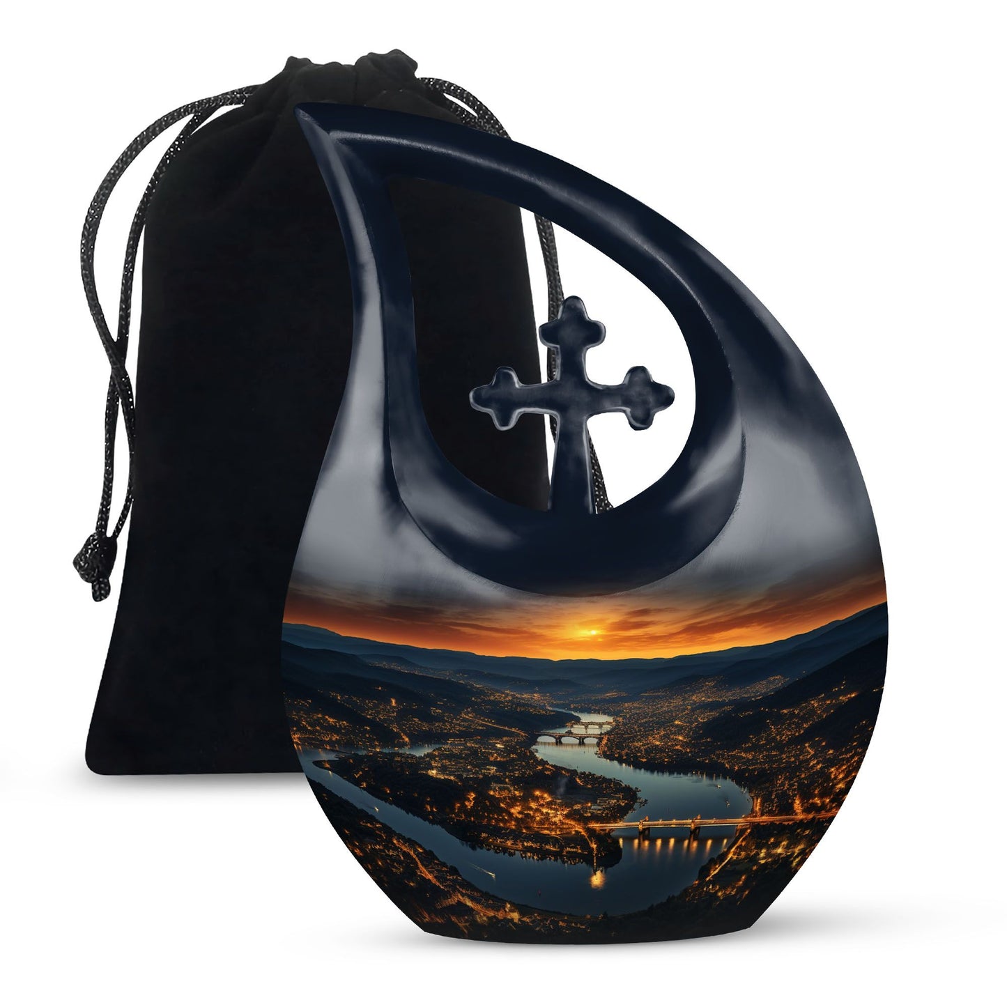 River's Journey' large memorial urn 