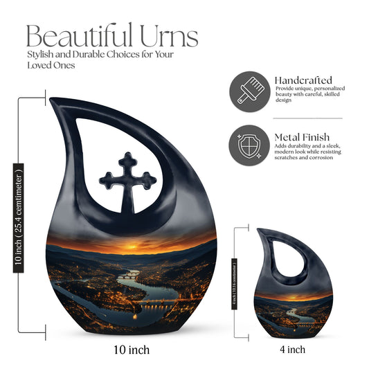 River's Journey' large memorial urn 