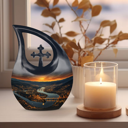 River's Journey' large memorial urn 