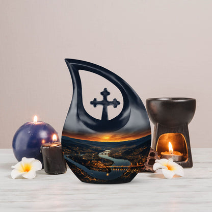 River's Journey' large memorial urn 