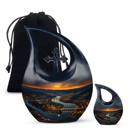 River's Journey' large memorial urn 
