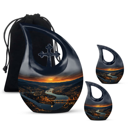 River's Journey' large memorial urn 