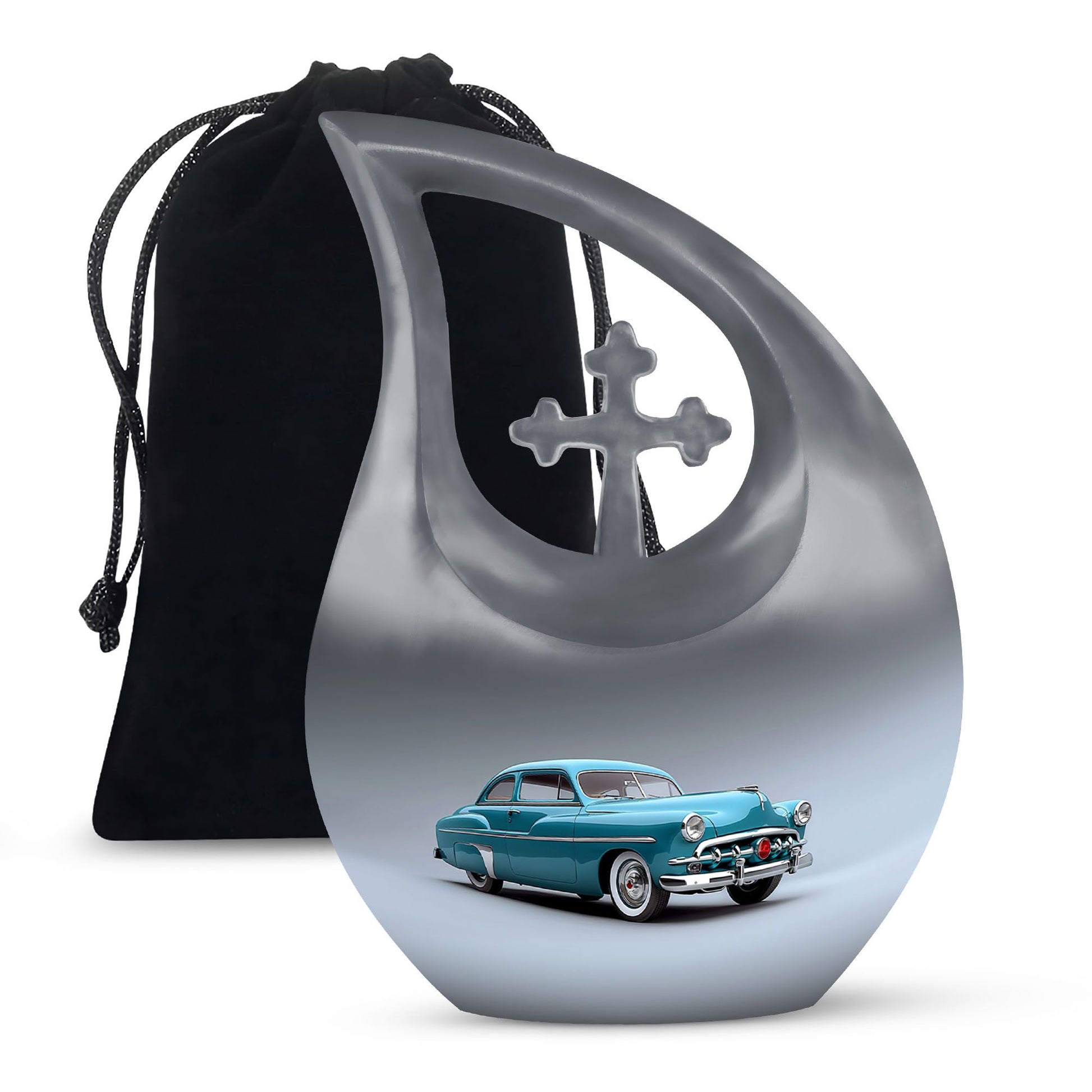 Vintage Charm of cross drop design human urns, 