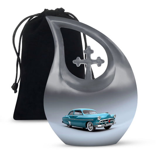 Vintage Charm of cross drop design human urns, 