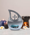 Vintage Charm of cross drop design human urns, 