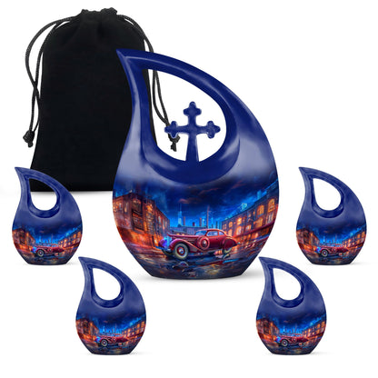 10-inch Reflections Of A Cross Drop design memorial urn, 
