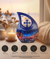10-inch Reflections Of A Cross Drop design memorial urn, 