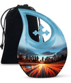 Dusk To Dawn, 10 inch cross drop mini cremation urn