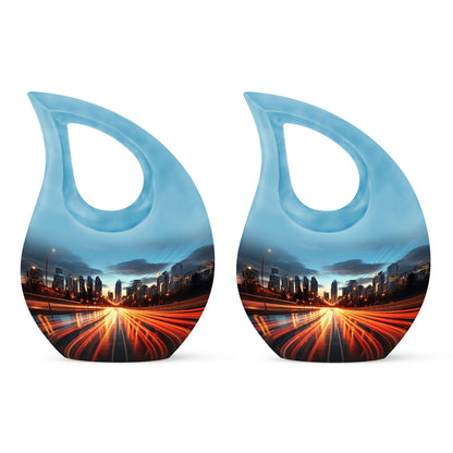 Dusk To Dawn, 10 inch cross drop mini cremation urn