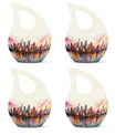10 inch Watercolor Skyline Urban Urn 