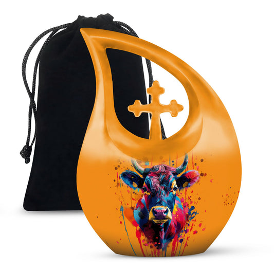 10 inch Colorful Bull urn 