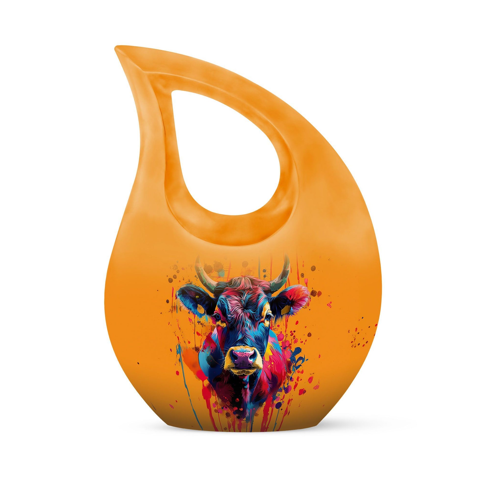10 inch Colorful Bull urn 