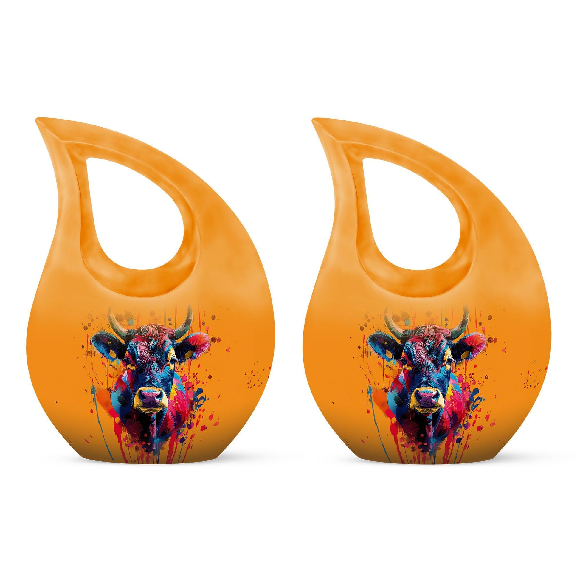 10 inch Colorful Bull urn 