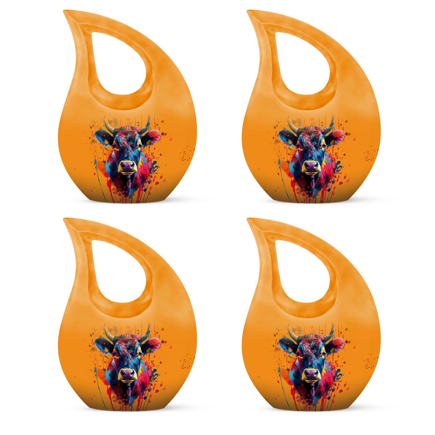 10 inch Colorful Bull urn 