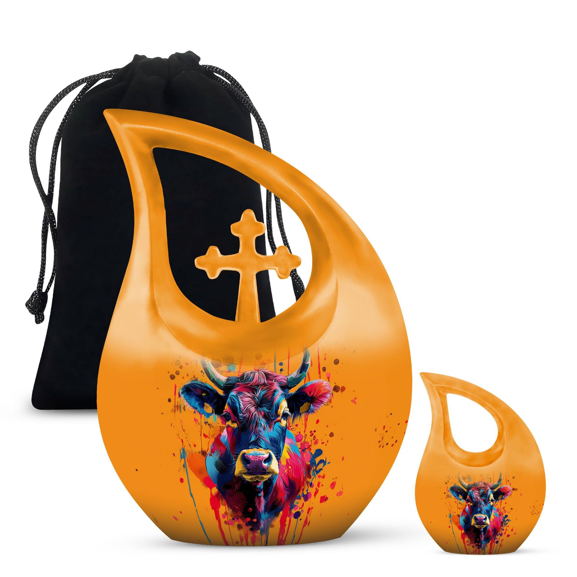 10 inch Colorful Bull urn 