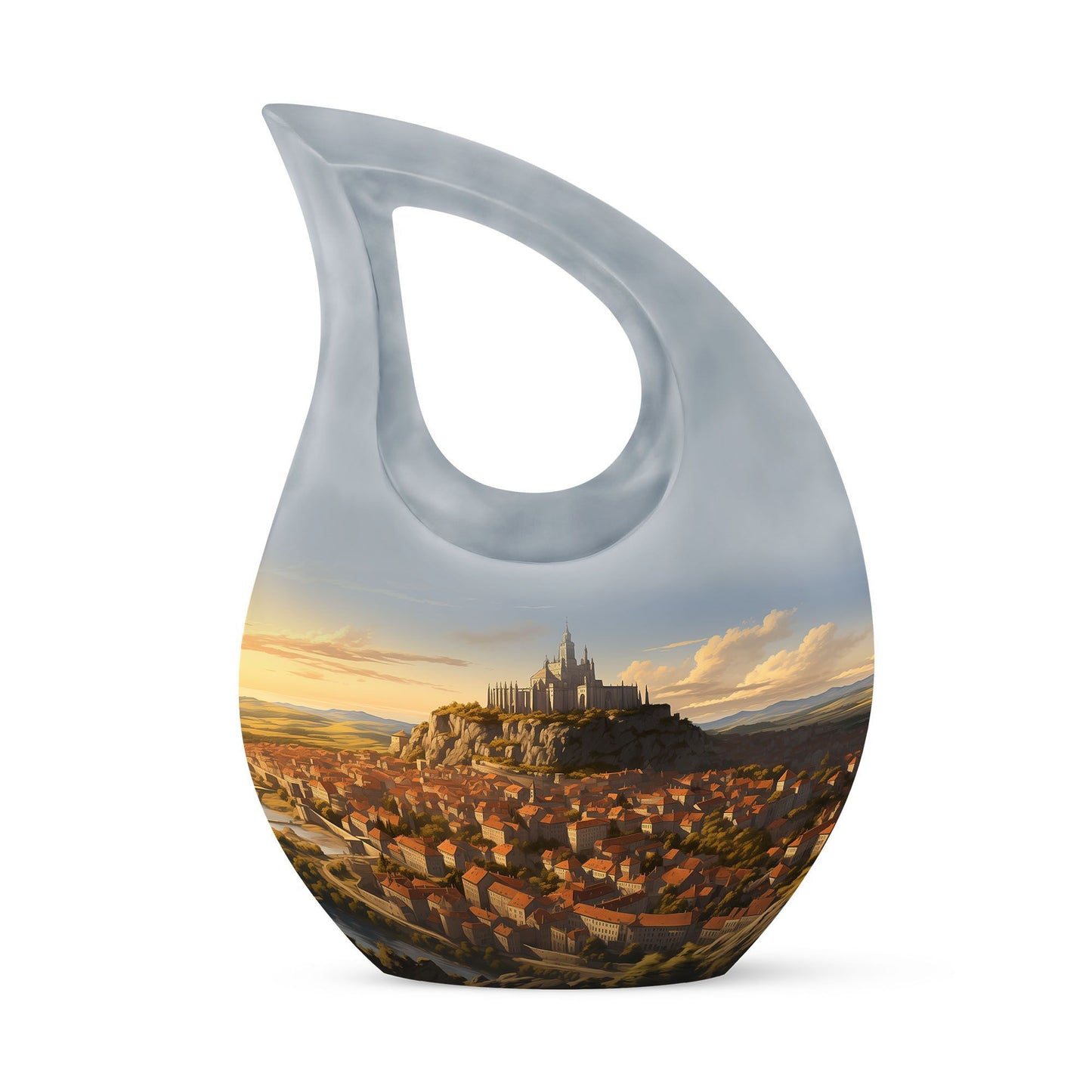 Sunlit Citadel Cross Drop Medium Urn,