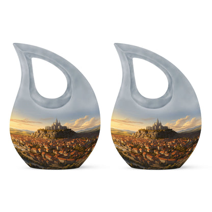 Sunlit Citadel Cross Drop Medium Urn,