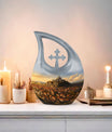 Sunlit Citadel Cross Drop Medium Urn,